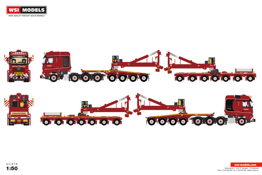 Nooteboom Red Line; MERCEDES-BENZ AROCS | WSI Models