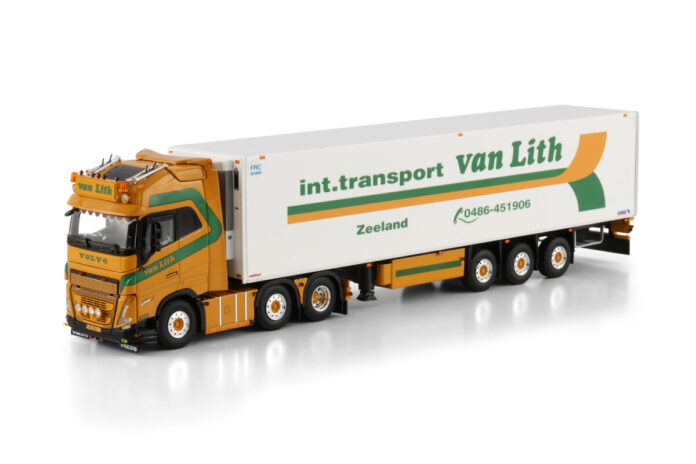 VAN LITH; VOLVO FH5 GLOBETROTTER XL 6X2 TWIN STEER REEFER TRAILER - 3 AXLE - Afbeelding 2