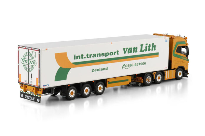 VAN LITH; VOLVO FH5 GLOBETROTTER XL 6X2 TWIN STEER REEFER TRAILER - 3 AXLE - Afbeelding 3