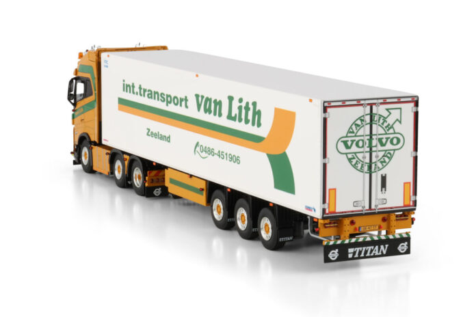 VAN LITH; VOLVO FH5 GLOBETROTTER XL 6X2 TWIN STEER REEFER TRAILER - 3 AXLE - Afbeelding 4