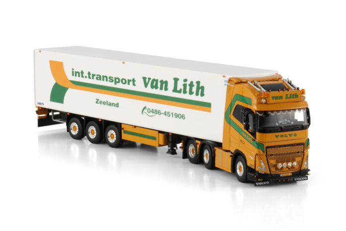 VAN LITH; VOLVO FH5 GLOBETROTTER XL 6X2 TWIN STEER REEFER TRAILER - 3 AXLE
