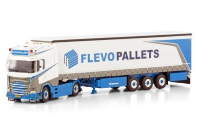   DAF XG 4X2 + SCHUIFZEILEN TRAILER 3 AXLE  FLEVO PALLETS 