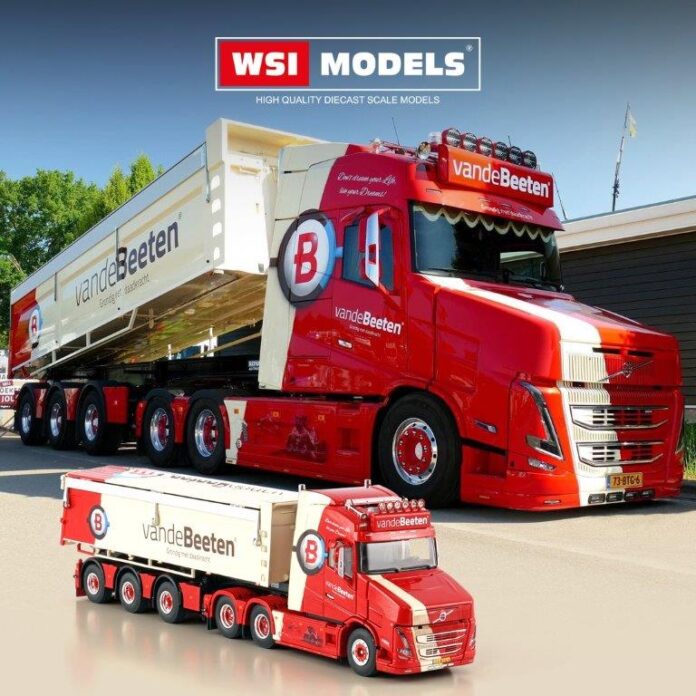   VLASTUIN VT5 6X2 TAG AXLE+TIPPER TRAILER 3 AXLE VAN DE BEETEN EXCLUSIEF TONTOYS OSS
