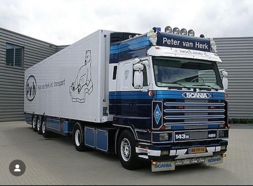 WSI SCANINA 3 SERIE STREMLINE 4X2 MET REEFER TRAILER VAN HERK BLUMEN UND PFLANZEN