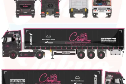 Christina Scheib - MAN TGX GX met 3-assige schuifzeilen oplegger