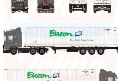 Erik Groot Transport - Scania R-Serie 6x2 trekker met 3-assige containerchassis