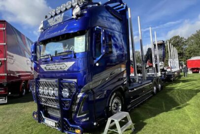 Eds Trafrakt - VSV - Volvo FH16 Globetrotter XL motorwagen met Zweedse hout aanghanger