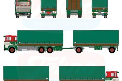 DSW - Scania 110 motorwagen met huif aanhanger