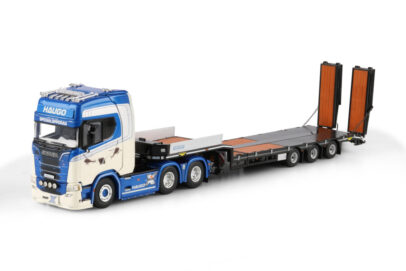 Haugo Spesialoppdrag; SCANIA S HIGHLINE CS20H 6X4 SEMI LOW LOADER WITH RAMPS - 3 AXLE