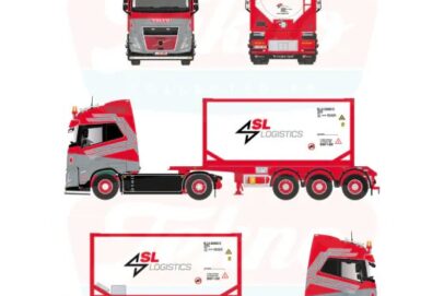SL Logistics - Volvo FH Aero 500 4x2 met 3-assig chassis en ISO Tankcontainer