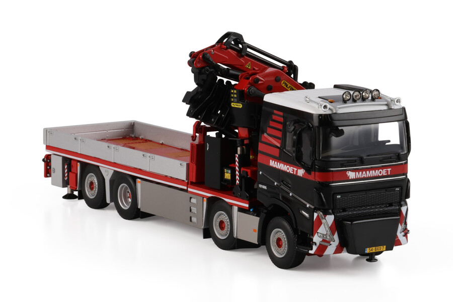 Mammoet Merchandising; VOLVO FH 5 SLEEPER CAB RIGED FLATBED TRUCK 8X2 TAG AXLE WITH PALFINGER PK 78002 SH + JIB - Afbeelding 4