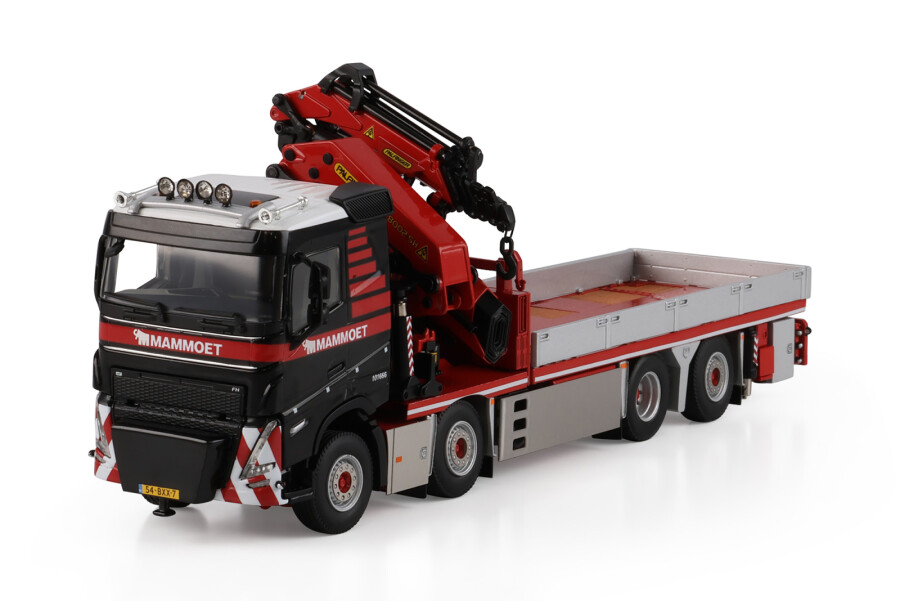 Mammoet Merchandising; VOLVO FH 5 SLEEPER CAB RIGED FLATBED TRUCK 8X2 TAG AXLE WITH PALFINGER PK 78002 SH + JIB - Afbeelding 5