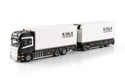 Nick Valk; SCANIA STREAMLINE TOPLINE RIGED REEFER TRUCK RIGED REEFER DRAWBAR TURNTABLE TRAILER - 6 AXLE